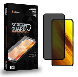 Dafoni Xiaomi Poco X3 Full Privacy Tempered Glass Premium Cam Ekran Koruyucu - 1