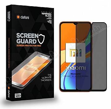 Dafoni Xiaomi Redmi 9C Full Privacy Tempered Glass Premium Cam Ekran Koruyucu - 1