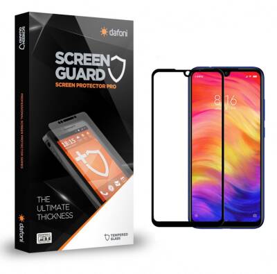 Dafoni Xiaomi Redmi Note 7 Pro Tempered Glass Premium Full Siyah Cam Ekran Koruyucu - 1