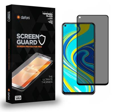 Dafoni Xiaomi Redmi Note 9 Full Privacy Tempered Glass Premium Cam Ekran Koruyucu - 1