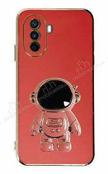 Eiroo Astronot Huawei Nova Y70 Standlı Kırmızı Silikon Kılıf - 1