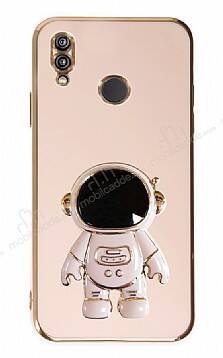 Eiroo Astronot Huawei P20 Lite Standlı Pembe Silikon Kılıf - 1