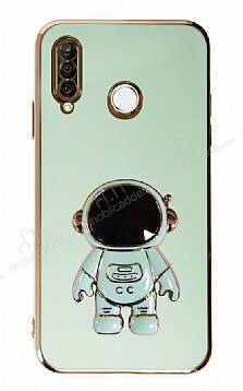 Eiroo Astronot Huawei P30 Lite Standlı Yeşil Silikon Kılıf - 1