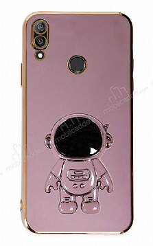 Eiroo Astronot Huawei Y7 2019 Standlı Mor Silikon Kılıf - 1