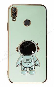 Eiroo Astronot Huawei Y7 2019 Standlı Yeşil Silikon Kılıf - 1