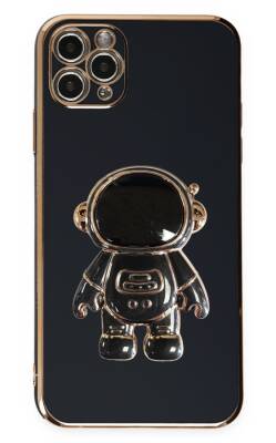 Eiroo Astronot iPhone 11 Pro Standlı Siyah Silikon Kılıf - 1