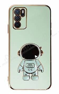 Eiroo Astronot Oppo A16 Standlı Yeşil Silikon Kılıf - 1