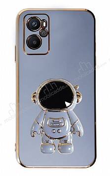 Eiroo Astronot Oppo A36 Standlı Mavi Silikon Kılıf - 1