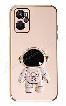 Eiroo Astronot Oppo A36 Standlı Pembe Silikon Kılıf - 1