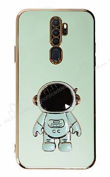 Eiroo Astronot Oppo A5 2020 / A9 2020 Standlı Yeşil Silikon Kılıf - 1