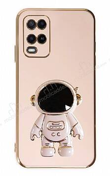 Eiroo Astronot Oppo A54 4G Standlı Pembe Silikon Kılıf - 1