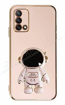 Eiroo Astronot Oppo A74 4G Standlı Pembe Silikon Kılıf - 1