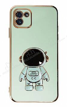 Eiroo Astronot Samsung Galaxy A03 Standlı Yeşil Silikon Kılıf - 1