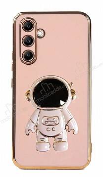 Eiroo Astronot Samsung Galaxy A14 4G Standlı Pembe Silikon Kılıf - 1