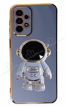 Eiroo Astronot Samsung Galaxy A23 Standlı Mavi Silikon Kılıf - 1