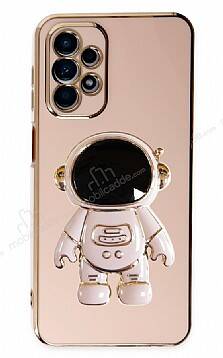 Eiroo Astronot Samsung Galaxy A23 Standlı Pembe Silikon Kılıf - 1