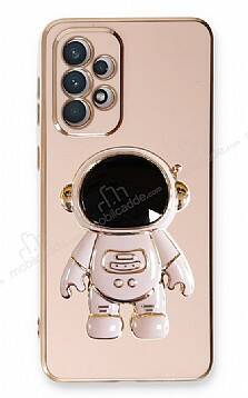 Eiroo Astronot Samsung Galaxy A33 5G Standlı Pembe Silikon Kılıf - 1