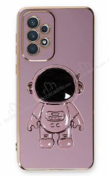 Eiroo Astronot Samsung Galaxy A53 5G Standlı Mor Silikon Kılıf - 1