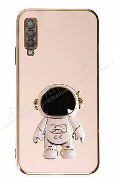 Eiroo Astronot Samsung Galaxy A7 2018 Standlı Pembe Silikon Kılıf - 1