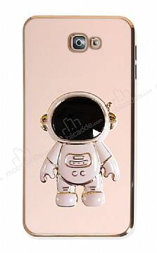 Eiroo Astronot Samsung Galaxy J7 Prime/J7 Prime 2 Standlı Pembe Silikon Kılıf - 1