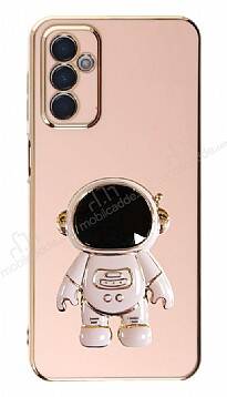 Eiroo Astronot Samsung Galaxy M23 Standlı Pembe Silikon Kılıf - 1