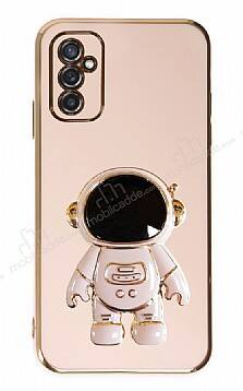 Eiroo Astronot Samsung Galaxy M52 5G Standlı Pembe Silikon Kılıf - 1