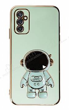 Eiroo Astronot Samsung Galaxy M52 5G Standlı Yeşil Silikon Kılıf - 1