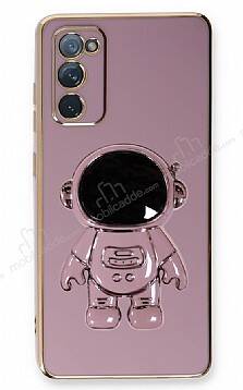 Eiroo Astronot Samsung Galaxy S20 FE Standlı Mor Silikon Kılıf - 1