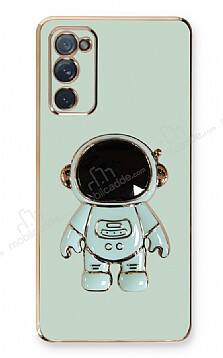 Eiroo Astronot Samsung Galaxy S20 FE Standlı Yeşil Silikon Kılıf - 1