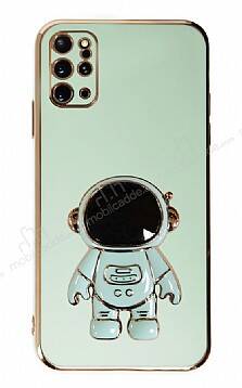 Eiroo Astronot Samsung Galaxy S20 Plus Standlı Yeşil Silikon Kılıf - 1