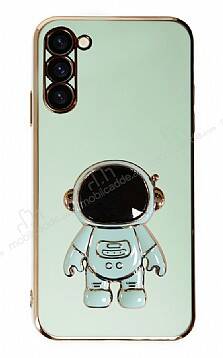 Eiroo Astronot Samsung Galaxy S23 Plus Standlı Yeşil Silikon Kılıf - 1