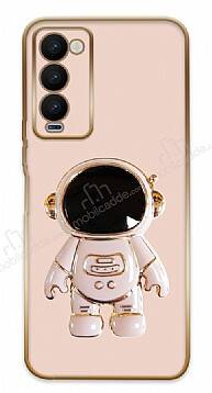 Eiroo Astronot Tecno Camon 18 Premier Standlı Pembe Silikon Kılıf - 1