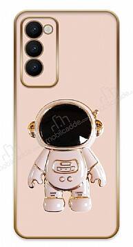 Eiroo Astronot Tecno Camon 18 Standlı Pembe Silikon Kılıf - 1