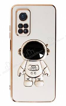 Eiroo Astronot Xiaomi Mi 10T Pro Standlı Beyaz Silikon Kılıf - 1