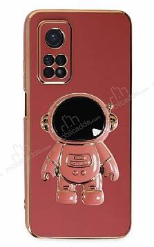 Eiroo Astronot Xiaomi Mi 10T Pro Standlı Kırmızı Silikon Kılıf - 1