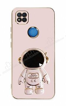 Eiroo Astronot Xiaomi Poco C3 Standlı Pembe Silikon Kılıf - 1