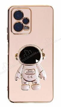 Eiroo Astronot Xiaomi Poco X5 5G Standlı Pembe Silikon Kılıf - 1