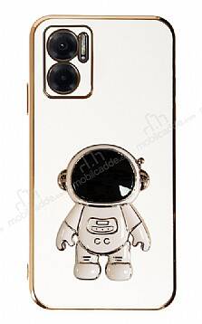 Eiroo Astronot Xiaomi Redmi 10 5G Standlı Beyaz Silikon Kılıf - 1