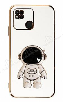 Eiroo Astronot Xiaomi Redmi 10A Standlı Beyaz Silikon Kılıf - 1