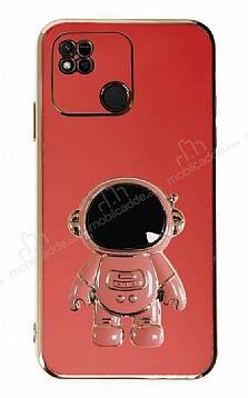 Eiroo Astronot Xiaomi Redmi 10A Standlı Kırmızı Silikon Kılıf - 1