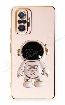 Eiroo Astronot Xiaomi Redmi Note 10 Pro Standlı Pembe Silikon Kılıf - 1