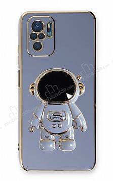 Eiroo Astronot Xiaomi Redmi Note 10S Standlı Mavi Silikon Kılıf - 1