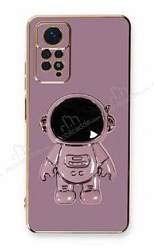 Eiroo Astronot Xiaomi Redmi Note 11 Pro Standlı Mor Silikon Kılıf - 1