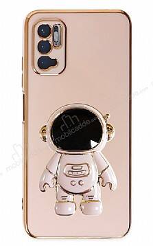 Eiroo Astronot Xiaomi Redmi Note 11 SE Standlı Pembe Silikon Kılıf - 1