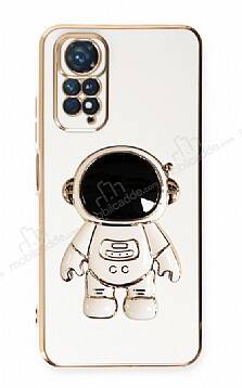 Eiroo Astronot Xiaomi Redmi Note 11 Standlı Beyaz Silikon Kılıf - 1