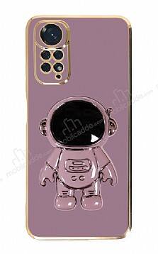 Eiroo Astronot Xiaomi Redmi Note 11 Standlı Mor Silikon Kılıf - 1