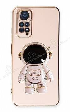 Eiroo Astronot Xiaomi Redmi Note 11 Standlı Pembe Silikon Kılıf - 1