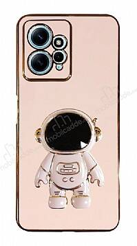 Eiroo Astronot Xiaomi Redmi Note 12 4G Standlı Pembe Silikon Kılıf - 1