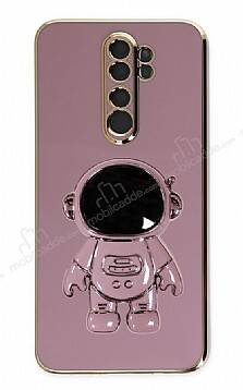 Eiroo Astronot Xiaomi Redmi Note 8 Pro Standlı Mor Silikon Kılıf - 1