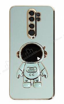 Eiroo Astronot Xiaomi Redmi Note 8 Pro Standlı Yeşil Silikon Kılıf - 1